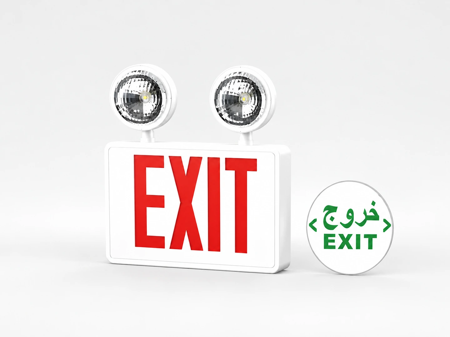 ZA-017B EXIT 双头应急照明标志灯（圆形灯头）